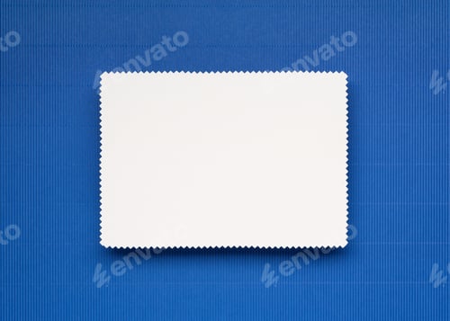Preview: Note paper sheet on blue background
