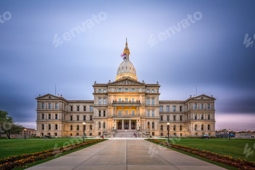 Preview: Lansing, Michigan, USA at the Michigan State Capitol
