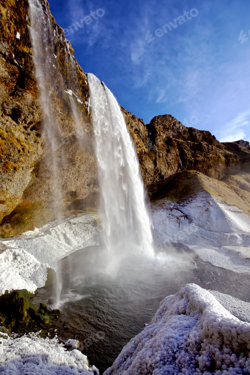 Preview: Waterfall Seljalandsfoss in Iceland