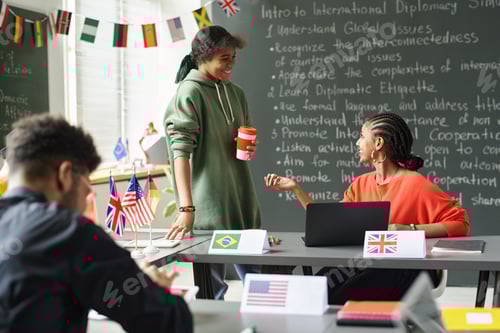 Preview: Girl Chatting in Class