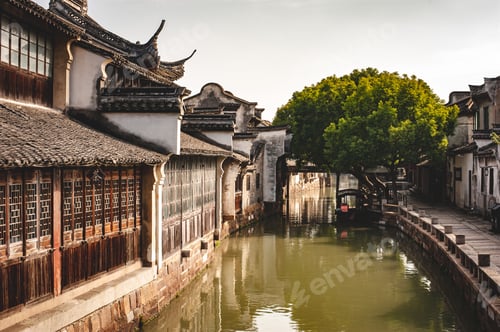 Preview: Traditional houses in the ancient Jiangnan water village of Wuzhen, Zhejiang province