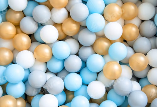 Preview: Background with white and blue balls
