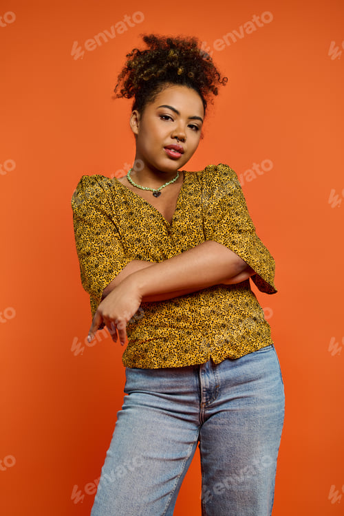 Preview: Vibrant Attitude: Woman in Stylish Attire