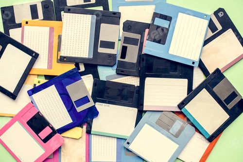 Preview: Old school floppy disk drive data storage