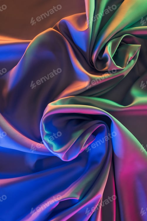 Preview: blue and green shiny silk fabric background