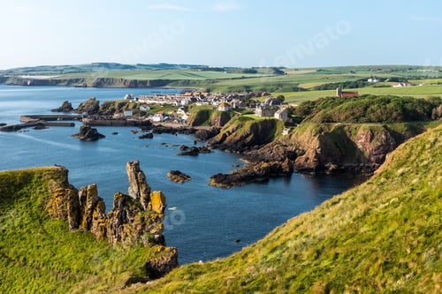 Preview: Beautiful shot of St Abbs coastal path in Scotland