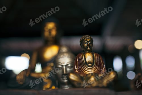 Preview: three meditating buddha focus