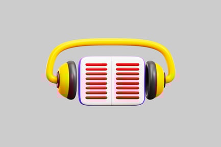 Preview: Retro boombox with headphones design