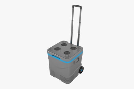 Preview: Rolling Ice Cooler Box with Trolley Handle and Cup Holders