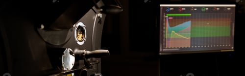 Preview: Professional coffee roasting machine and computer monitor