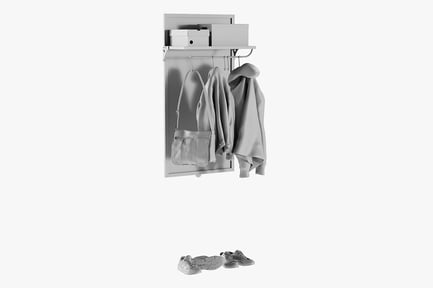 Preview: Hallway Coat Rail with Clothing and Accessories