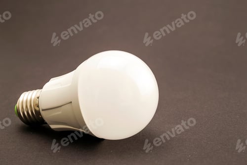 Preview: Glowing LED lamp on dark background