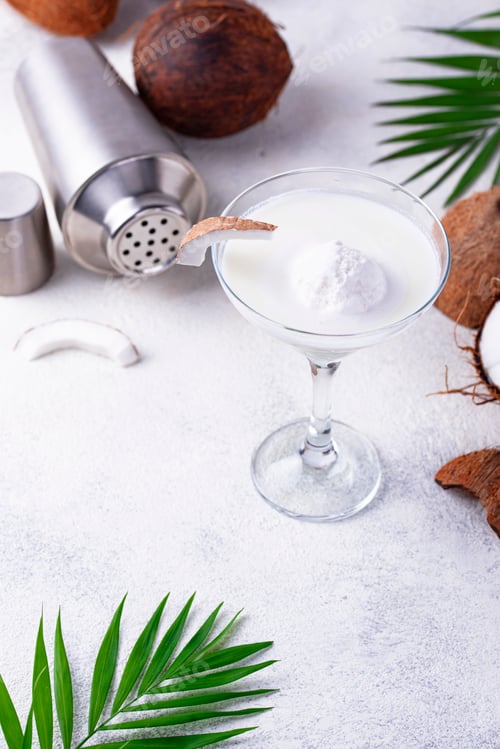 Preview: Coconut Margarita cocktail with ice cream