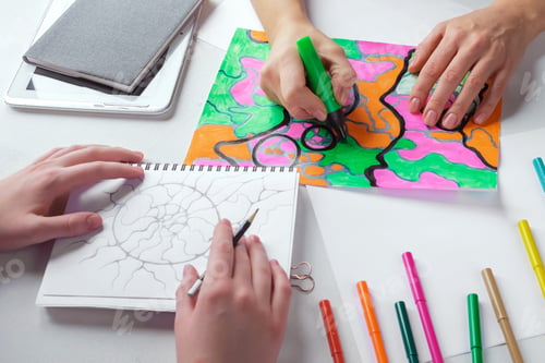 Preview: Neurographics, neurographic drawing, the method of mental health psychologist.wellness Healing, visu