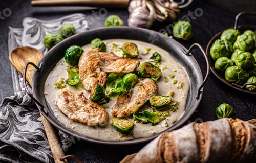 Preview: Grilled chicken with garlic cream