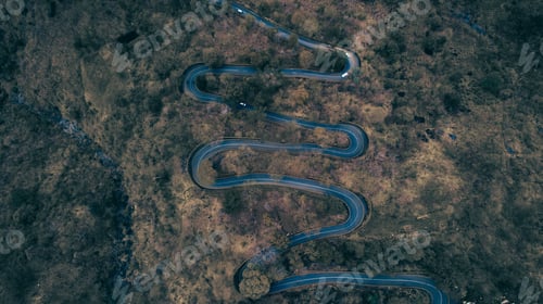 Preview: Aerial view of Wilson hill road surrounded by dense trees