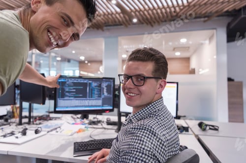 Preview: startup business people group working as team to find solution