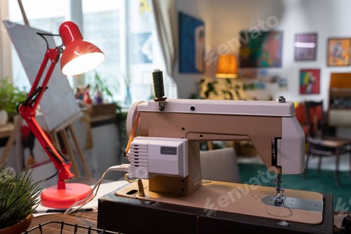 Preview: Sewing Machine On Table