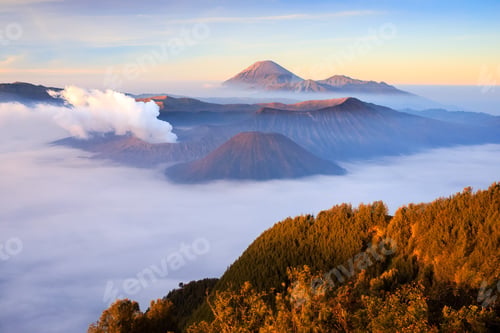 Preview: Bromo volcano at sunrise, East Java, Indonesia