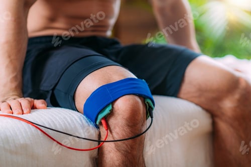 Preview: Knee Physical Therapy with TENS Electrode Brace Pads, Transcutaneous Electrical Nerve Stimulation