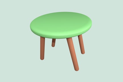 Preview: Side Table Props 3D Illustration