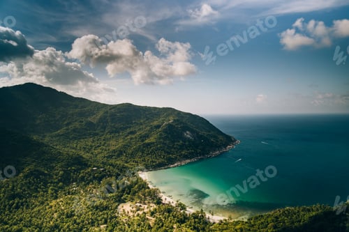 Preview: tropical bottle beach on phangan island thailand