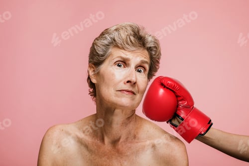 Preview: Senior woman getting punched in the face