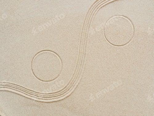 Preview: Zen garden sand background Japanese