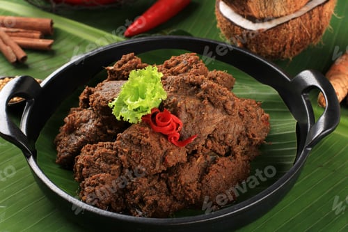 Preview: Selected Focus Rendang or Randang is The Most Delicious Food in the World.