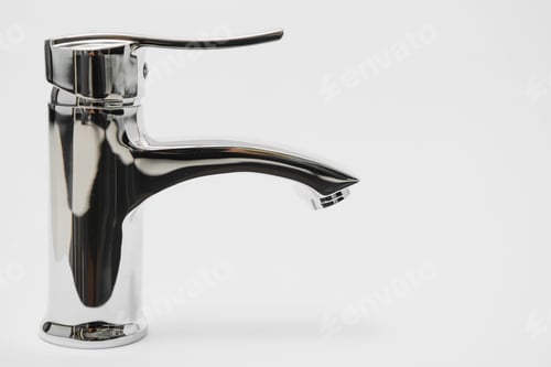 Preview: Single handle water tap isolated on white