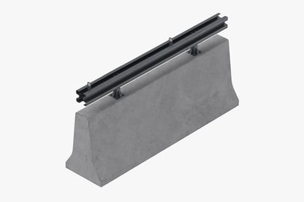 Preview: Concrete Barrier with Metal Guardrail