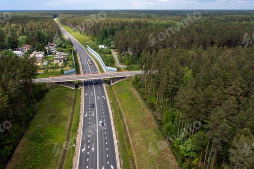 Preview: Highway A1 Via Baltica (between Vilnius, Riga and Tallinn), road section next to Saulkrasti, Latvia