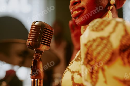 Preview: Young Black Singer With Microphone