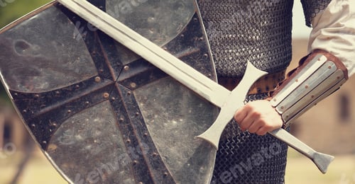 Preview: Knight. Photo in vintage style