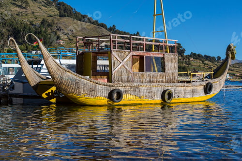 Preview: Boat on Titicaca lake