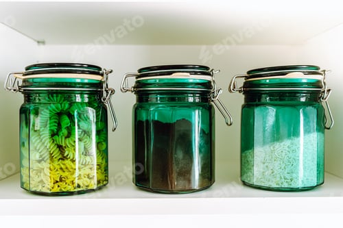 Preview: storage of products in eco packaged glass jar