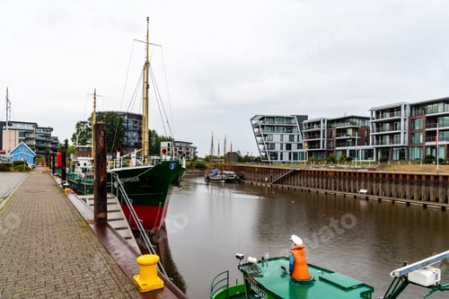Preview: The Port of Stade a cloudy day of summer