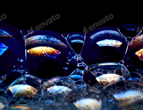 Preview: Background close-up view of soup suds