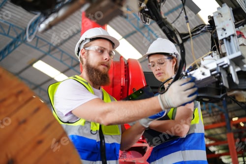 Preview: Industrial Engineer at work in factory