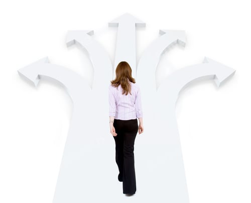Preview: Business Woman Choosing Different Ways To Success