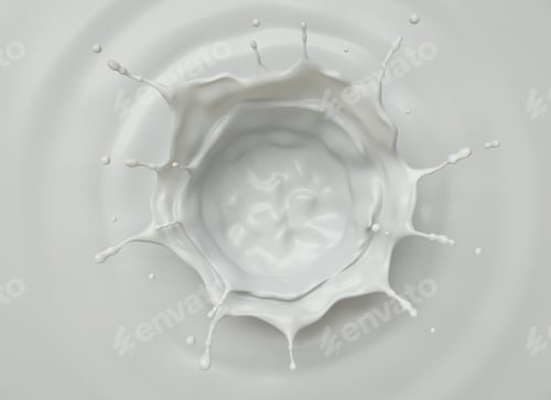Preview: Splash of milk view from above