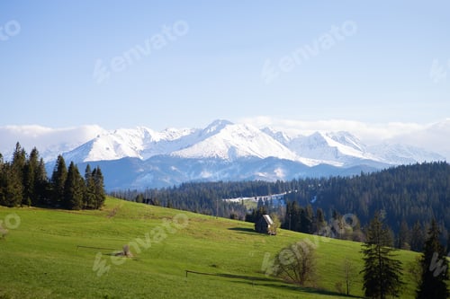 Preview: Beautiful view of the mountain landscape, Tatra National Park, Poland. High Tatras, Carpathians