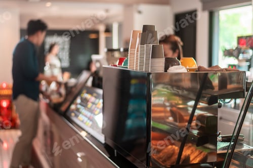 Preview: background of modern coffee shop