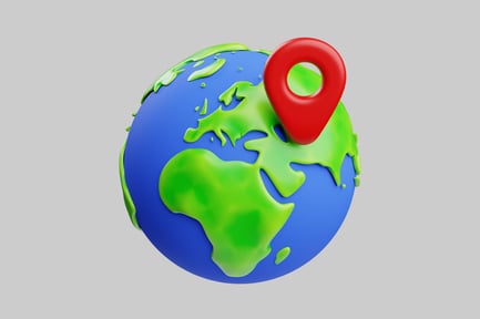 Preview: Earth globe location marker