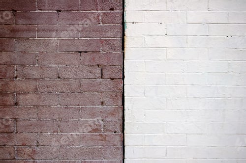 Preview: Brick wall with an uneven texture, showing a range of light and dark tones with a copy space