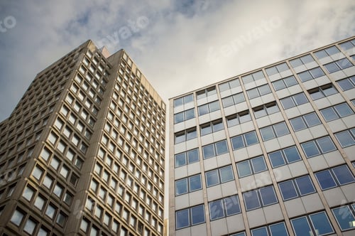 Preview: View of office block, Birmingham financial district, UK