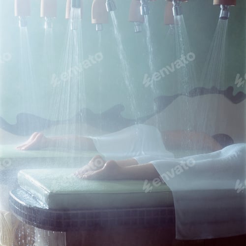 Preview: People showering in spa