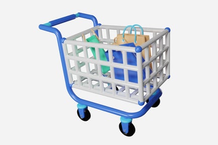 Preview: Shopping Cart 3D Illustration