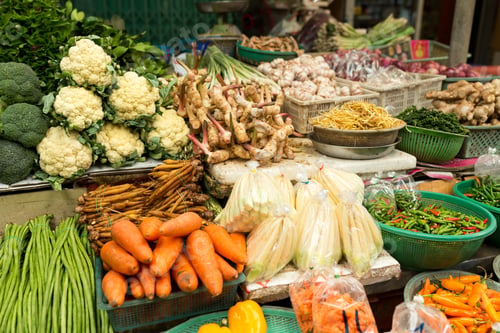 Preview: Various vegetables on market