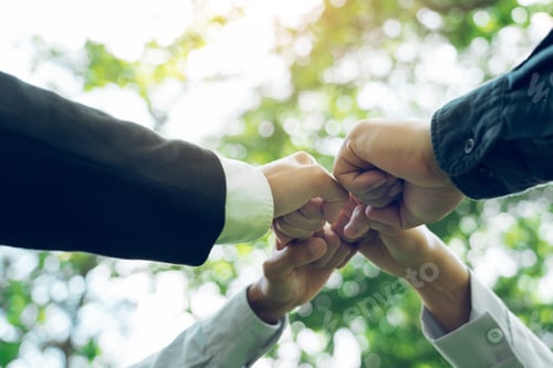 Preview: Group of volunteer people joining for cooperation about global community teamwork